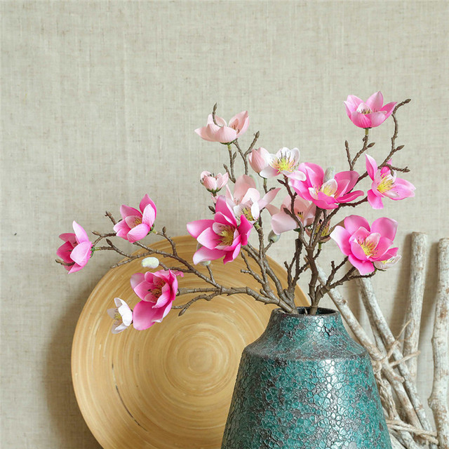 Sztuczny kwiat Magnolia - bukiet na ślub i dekorację domu - 50Cm - Wianko - 4