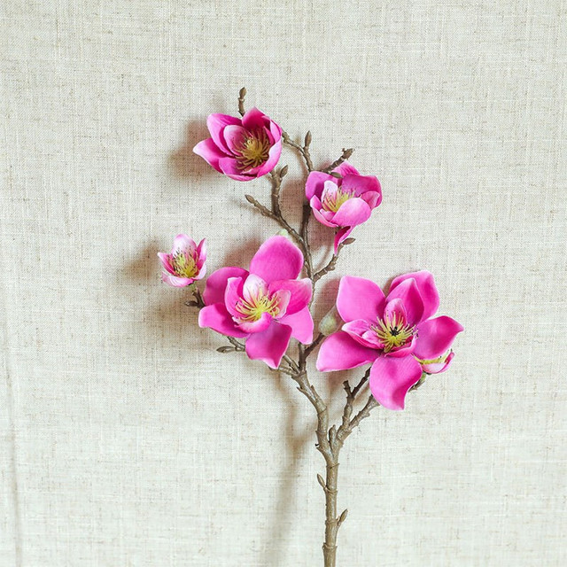 Sztuczny kwiat Magnolia - bukiet na ślub i dekorację domu - 50Cm - Wianko - 6