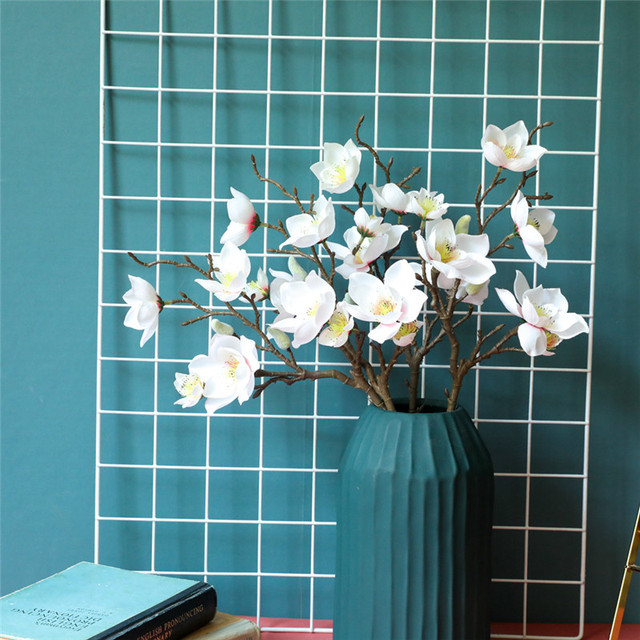 Sztuczny kwiat Magnolia - bukiet na ślub i dekorację domu - 50Cm - Wianko - 3