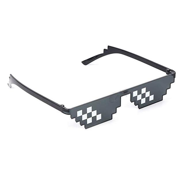Okulary przeciwsłoneczne mozaikowe Thug Life z efektem pikseli dla kobiet i mężczyzn - Wianko - 2