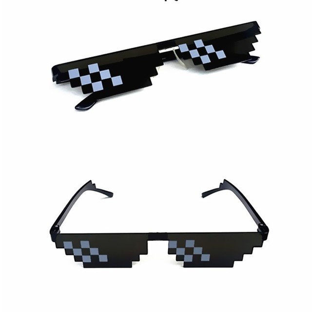 Okulary przeciwsłoneczne mozaikowe Thug Life z efektem pikseli dla kobiet i mężczyzn - Wianko - 7