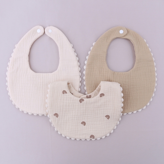 Chłonny śliniaczek z bawełny dla noworodków - Baby Tassel Bib - Wianko - 7