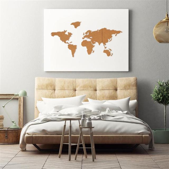 Tablica ogłoszeń w kształcie mapy świata z korka, obraz do dekoracji ścian - zestaw wiszących wiadomości - Wianko - 6