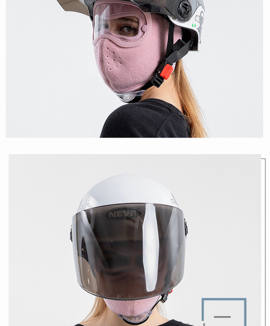 Zimowa maska przeciwkurzowa z polarowym wewnętrzem i goglami HD do jazdy na nartach, motocyklu lub rowerze dla mężczyzn i kobiet - Wianko - 7