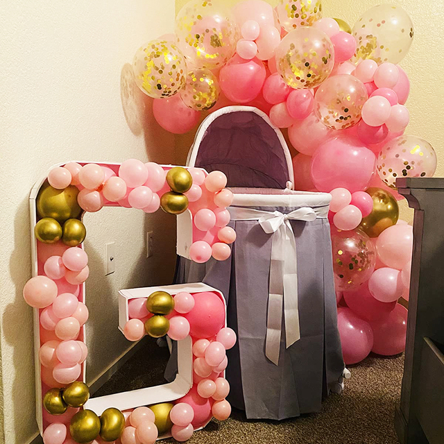 Zestaw dekoracji balonowych na urodziny i rocznicę - różowo złote balony, konfetti, 134 sztuki - Wianko - 18