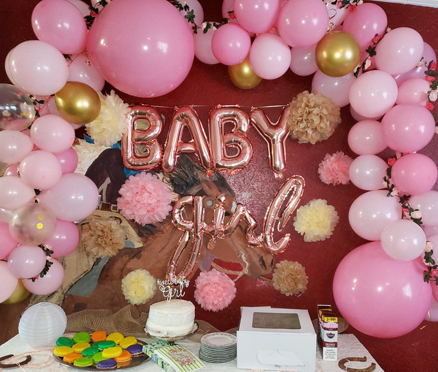 Zestaw dekoracji balonowych na urodziny i rocznicę - różowo złote balony, konfetti, 134 sztuki - Wianko - 13