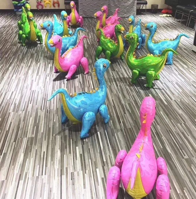 Giant Dinozaur 4D na imprezę urodzinową dla dzieci - dekoracje z balonów foliowych - Wianko - 2