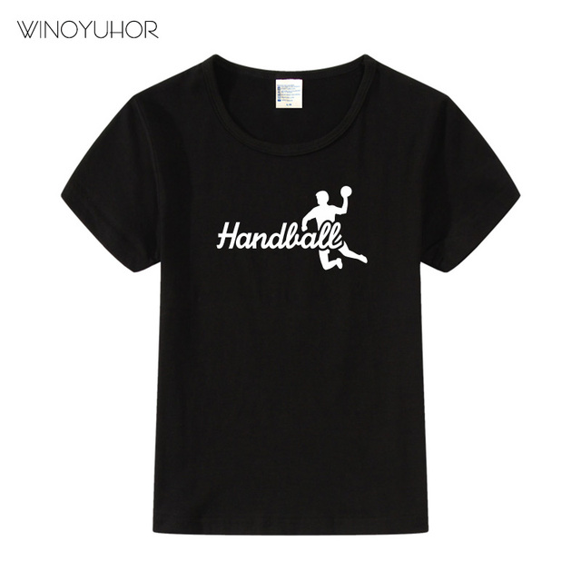 Koszulka dziecięca z krótkim rękawem, wzór piłki ręcznej - nowa kolekcja 2020, letnia moda, dla chłopców i dziewczynek - Wianko - 5