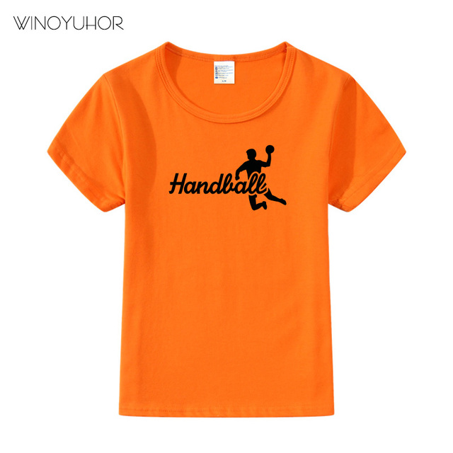 Koszulka dziecięca z krótkim rękawem, wzór piłki ręcznej - nowa kolekcja 2020, letnia moda, dla chłopców i dziewczynek - Wianko - 11