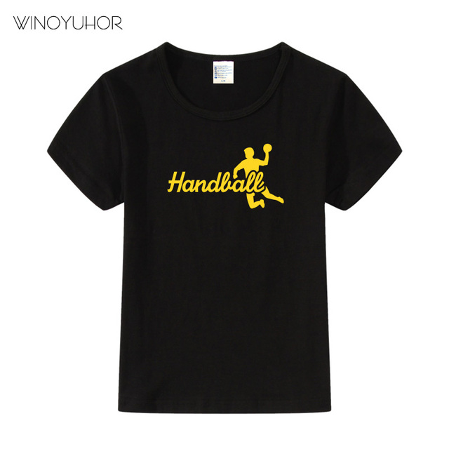Koszulka dziecięca z krótkim rękawem, wzór piłki ręcznej - nowa kolekcja 2020, letnia moda, dla chłopców i dziewczynek - Wianko - 6