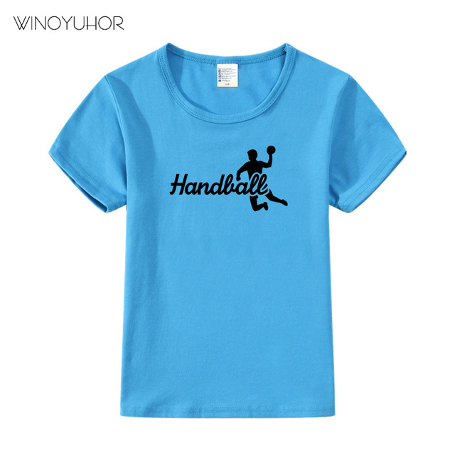 Koszulka dziecięca z krótkim rękawem, wzór piłki ręcznej - nowa kolekcja 2020, letnia moda, dla chłopców i dziewczynek - Wianko - 12