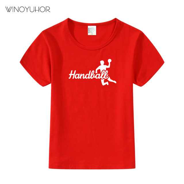 Koszulka dziecięca z krótkim rękawem, wzór piłki ręcznej - nowa kolekcja 2020, letnia moda, dla chłopców i dziewczynek - Wianko - 9