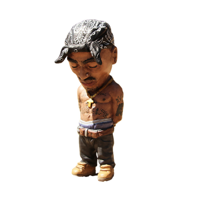 Statuetka Tupac - kreatywna ozdoba z żywicy do salonu i biura - Wianko - 2