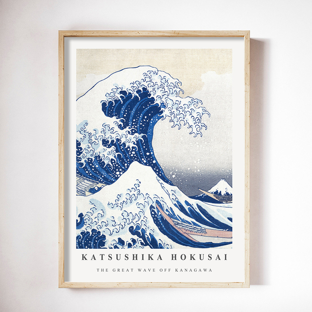 Obraz Hokusai Wielka fala - plakat w stylu Vintage i druk na płótnie malarstwo do dekoracji domu - Wianko - 5
