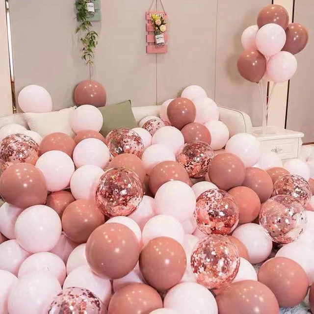 Balon Retro z białym skórzanym wykończeniem o rozmiarach 5, 10 i 18 cali w kolorze różowym - dekoracja na ślub, urodziny, Baby Shower i Dzień Dziecka - Wianko - 7