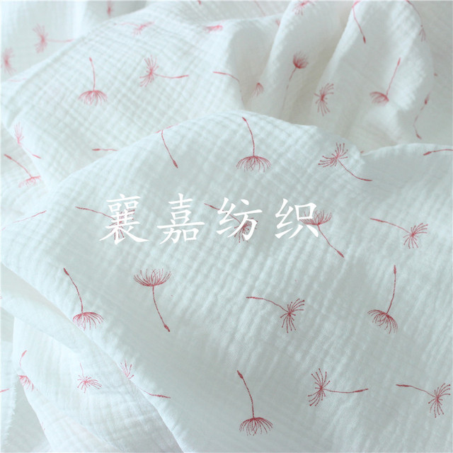 Tkanina bawełniana o wysokiej jakości w różowym kolorze, podwójna krepa, miękka i cienka, o teksturze jeż, 135cm x 50cm - Wianko - 6