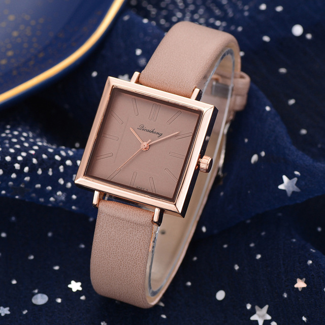 Zegarek damski skórzany kwadratowy Top Marka Relojes Mujer 2021 - Wianko - 22