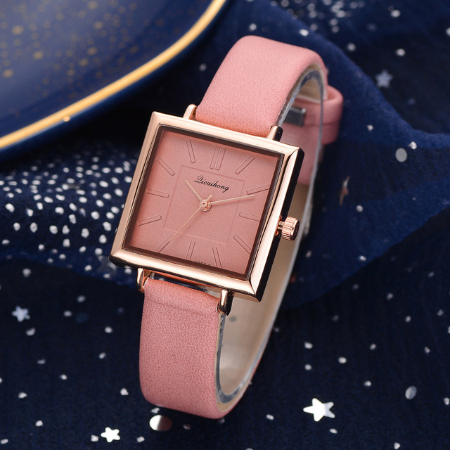Zegarek damski skórzany kwadratowy Top Marka Relojes Mujer 2021 - Wianko - 25