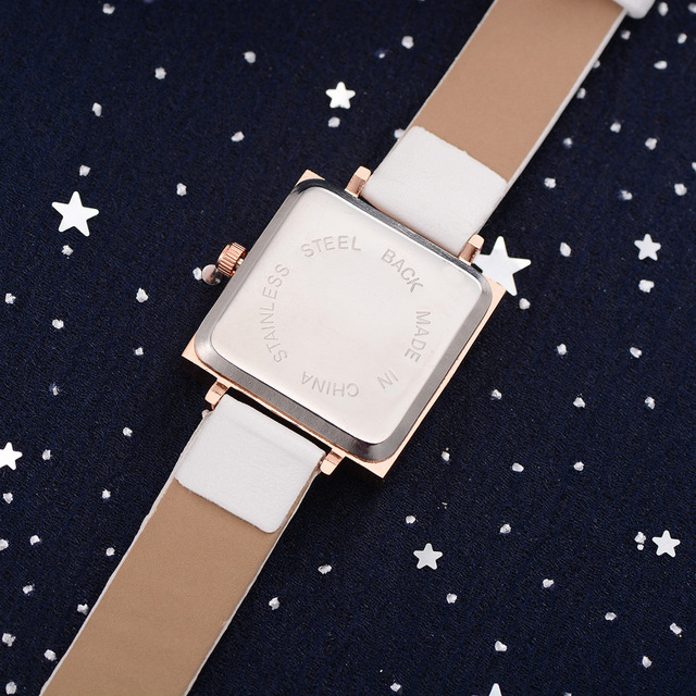 Zegarek damski skórzany kwadratowy Top Marka Relojes Mujer 2021 - Wianko - 15