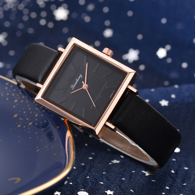 Zegarek damski skórzany kwadratowy Top Marka Relojes Mujer 2021 - Wianko - 18