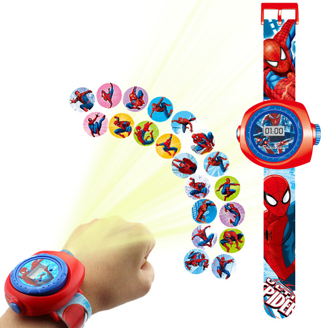 Zegarek 3D projekcja superbohatera dla dzieci - gumowy cyfrowy, dla chłopców i dziewczyn, idealny na prezent lub na party - Wianko - 2