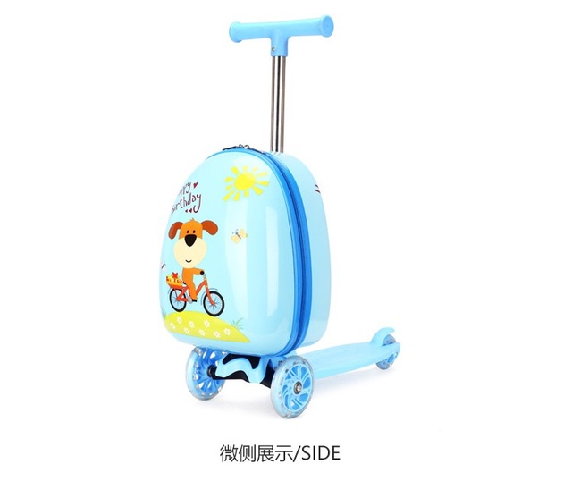 Wózek walizka skuter CARTOON FirstMeet dla dzieci, torba na bagaż 15 cal, podróżna walizka na kółkach - Wianko - 3