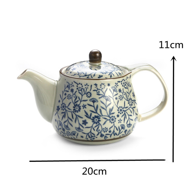 Dzbanek ceramiczny do herbaty z zestawem kubków, wykonany w stylu japońskiego retro - Wianko - 1