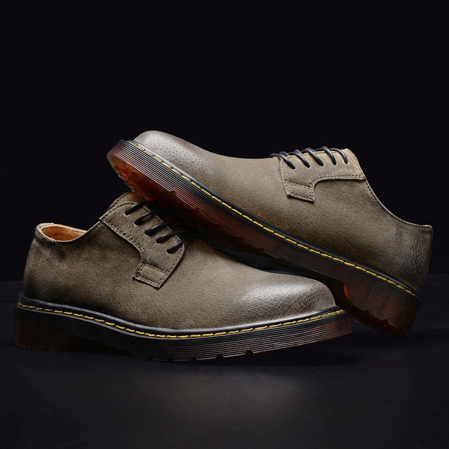 Męskie buty zamszowe w stylu vintage - brytyjskie mokasyny oxford z sznurowadłami - Wianko - 33