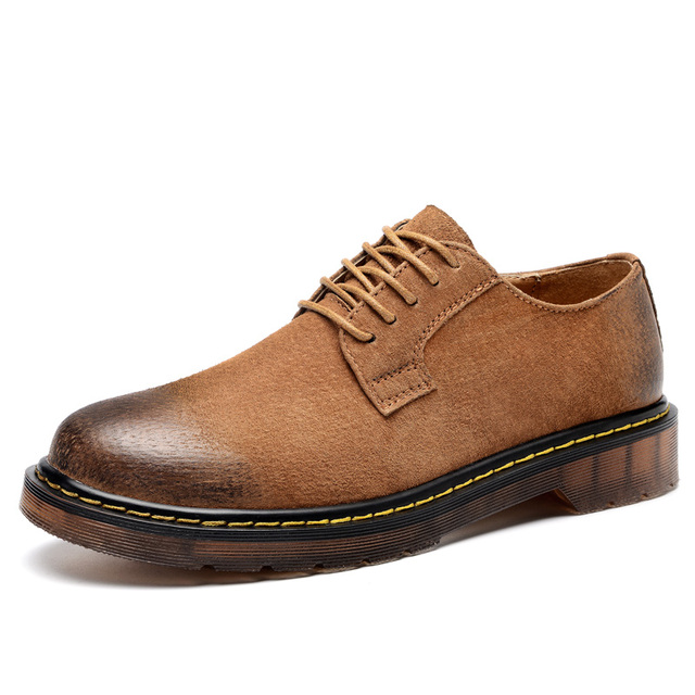 Męskie buty zamszowe w stylu vintage - brytyjskie mokasyny oxford z sznurowadłami - Wianko - 13