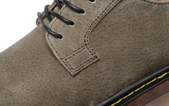 Męskie buty zamszowe w stylu vintage - brytyjskie mokasyny oxford z sznurowadłami - Wianko - 7