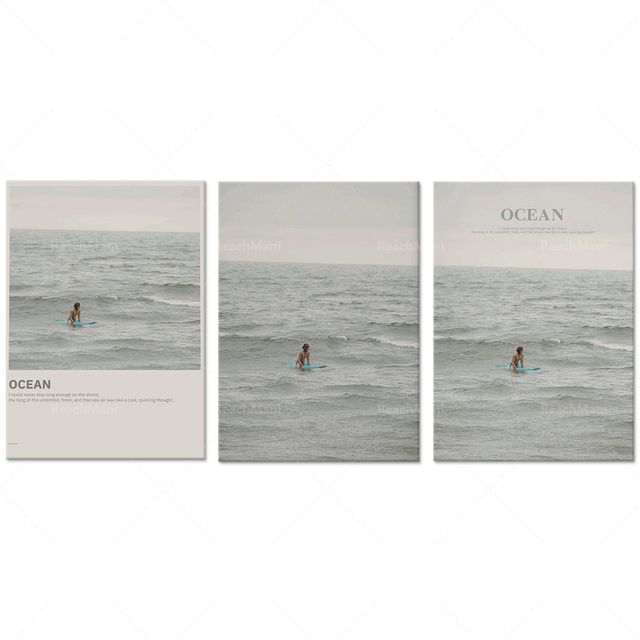 Fotografia oceanu - abstrakcyjne dzieło sztuki, dekoracja plażowa, print na ścianę - Wianko - 4