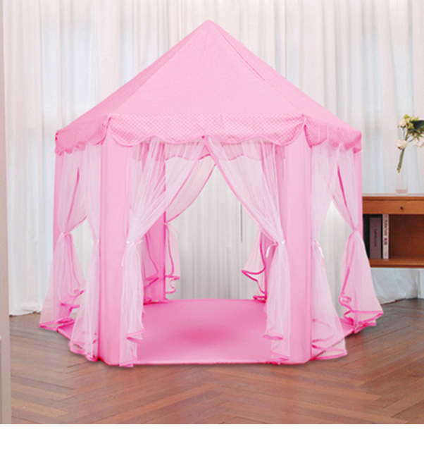 Składany namiot piłki basen Cubby Play House dla dzieci, różowy zamek księżniczki - Wianko - 12