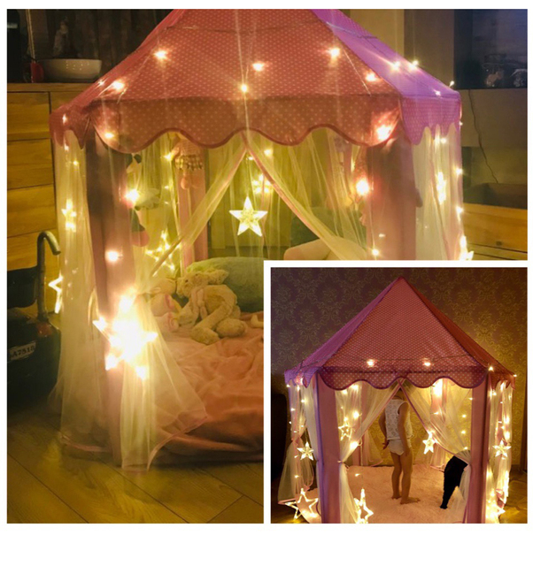 Składany namiot piłki basen Cubby Play House dla dzieci, różowy zamek księżniczki - Wianko - 9