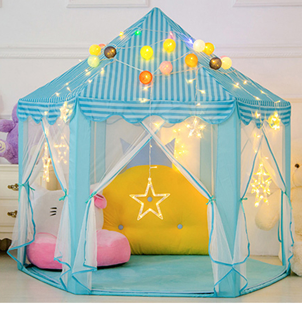 Składany namiot piłki basen Cubby Play House dla dzieci, różowy zamek księżniczki - Wianko - 6