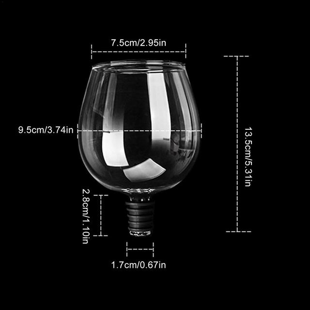 Lampka do czerwonego wina z korkiem - wysokiej jakości szkło borokrzemianowe - Wianko - 8