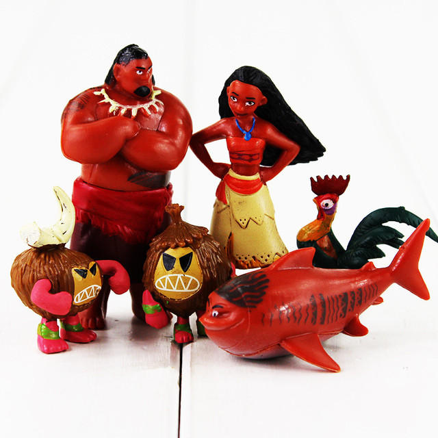Figurki akcji księżniczki Moana, Maui, Gramma Tala, Tui, Tamatoa, Heihei i Pua - 12 sztuk w partii - Wianko - 4