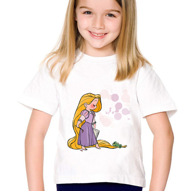Koszulka dziecięca Disney Księżniczka Roszpunka z nadrukiem - Wianko - 17