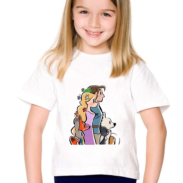 Koszulka dziecięca Disney Księżniczka Roszpunka z nadrukiem - Wianko - 4