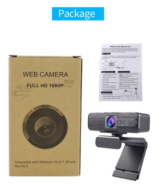 Kamera internetowa HD 1080P Ashu H701 z autofokusem, mikrofonem USB i zasłoną - Wianko - 12