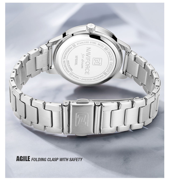 NAVIFORCE Lady Top marka - zegarek damski wodoodporny, kwarcowy zegarek z prostym designem - Wianko - 10
