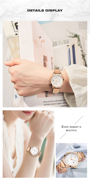 NAVIFORCE Lady Top marka - zegarek damski wodoodporny, kwarcowy zegarek z prostym designem - Wianko - 12