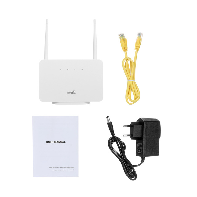 Router bezprzewodowy 4G LTE CPE z 2 antenami zewnętrznymi i gniazdem karty SIM - 300Mbps, wtyczka UK - Wianko - 6