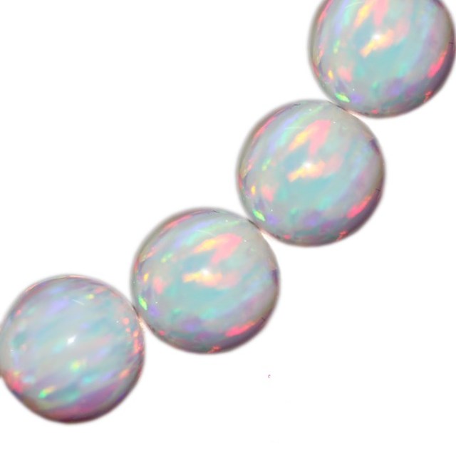 Koraliki z polimeru impregnowane opal syntetyczny, 6/8/10mm, czarne/białe, kształt: okrągły, luźne, hurt, FPPJ - Wianko - 3