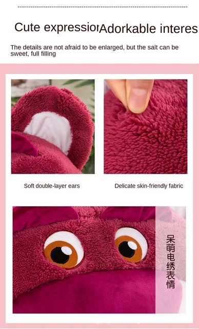 Pluszowy niedźwiedź truskawka Lotso z Toy Story Disney dla dzieci, dziewczyn i chłopców z pachnącymi prezentami - dekoracje do sofy i łóżka - Wianko - 11