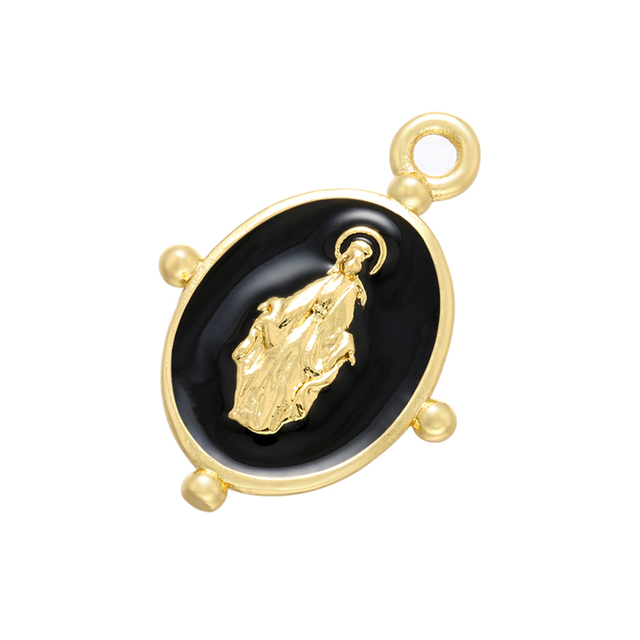 Naszyjnik wisiorek z maryją, wykonany ręcznie, złoty, dla kobiet - Wianko - 4
