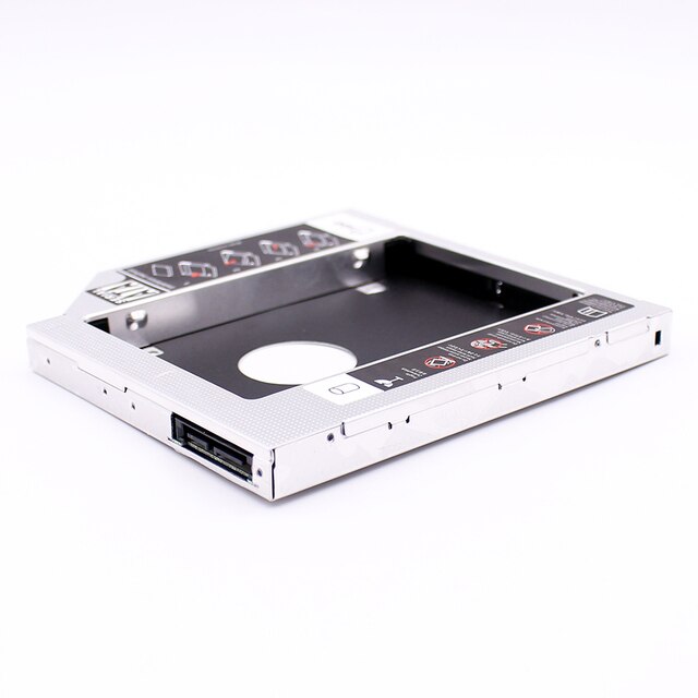 Aluminiowa obudowa adaptera DVD 2.5 SSD HDD Caddy na laptopa 12.7mm SATA 3.0 Optibay - Wianko - 5