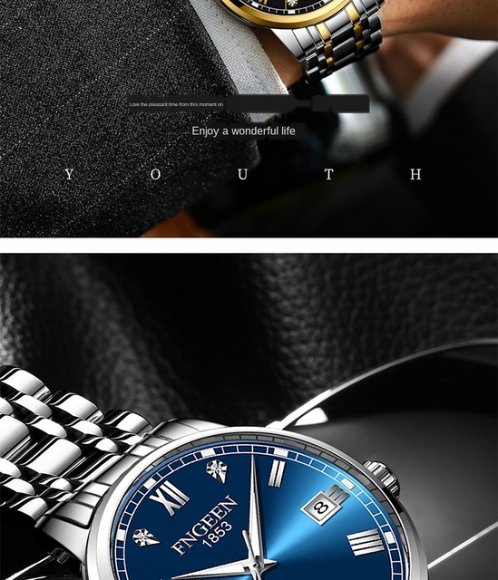 Topowy markowy zegarek męski - automatyczny, świecący, wodoodporny, mechaniczny, stalowy - Relogio Masculino - Wianko - 8