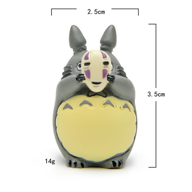 Dekoracja krajobrazu Mini Totoro bez twarzy - mikro element do ogrodu, doniczki, lalka - Wianko - 1