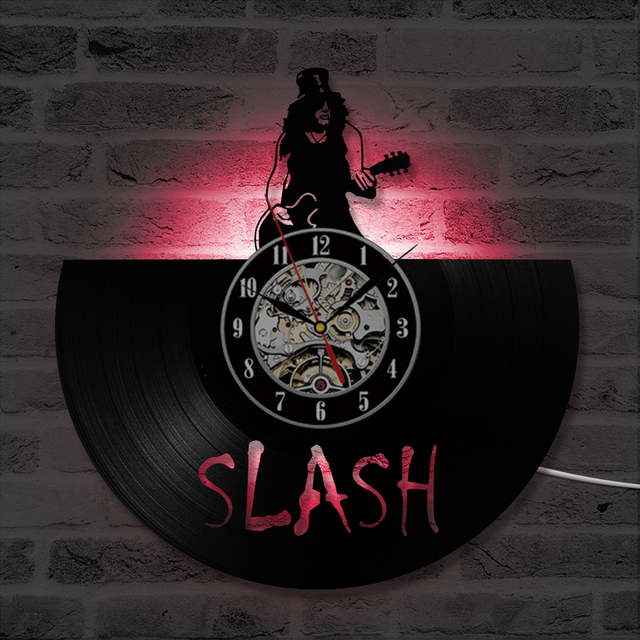 Zegar ścienny Guns N Rose Slash z motywem muzycznym 3D - Wianko - 4
