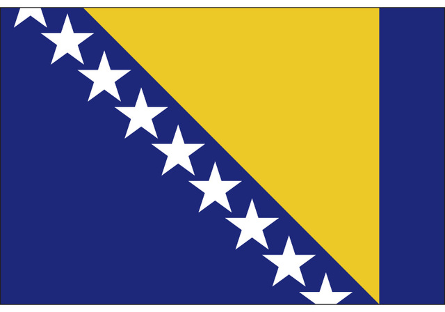 Flaga narodowa Bośni i Hercegowiny: 90x150cm, 60x90cm, 15x21cm, 30x45cm. Samochodowa, do wydarzeń, biura i dekoracji domowej - Wianko - 3